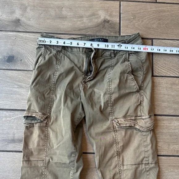 Sanctuary Standard Surplus Cargo Joggers Olive Green Size 29 Vintage Utility - Picture 9 of 9